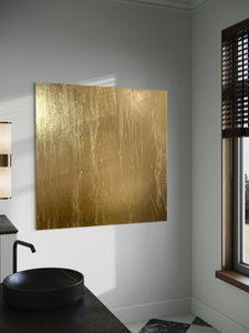 Wise Lane - metallic gold paint on canvas - 117cm squ / 46" squ