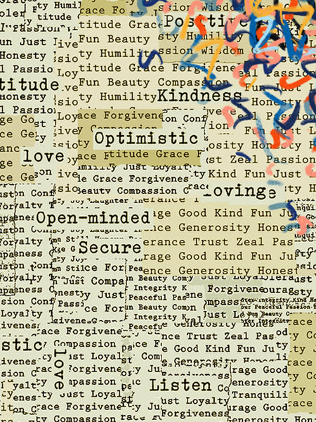 'Peaceful Optimist - Sepia' - Framed - Limited Edition Print - 33cm squ/ 13" squ  *EXCLUSIVE*