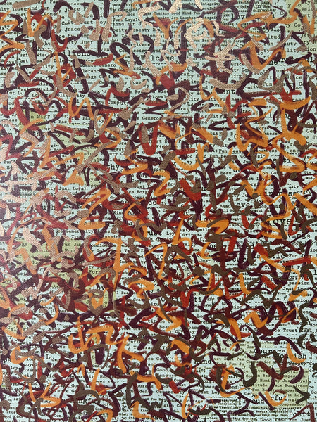Empathic Optimist Heart - mixed media on canvas - 76cm squ / 30" squ