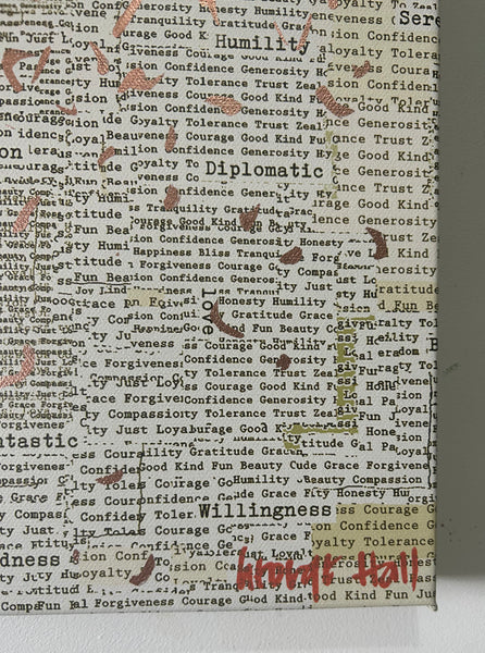 Empathic Optimist Heart - mixed media on canvas - 76cm squ / 30" squ