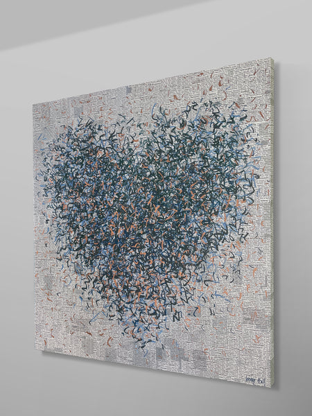 Copper Optimist - mixed media on canvas - 101cm squ / 40" squ