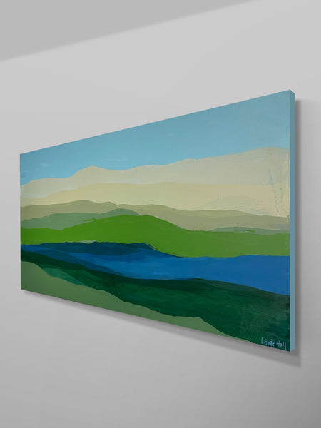 Spring Stream 152 x 76cm acrylic paint on canvas