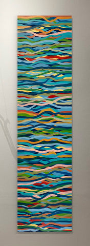 (DEPOSIT) Commission of 'Groove Safari' - acrylic on canvas - 24" x 8 foot