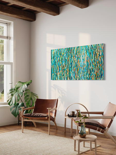 Yarrabee View - 152 x 76cm - acrylic on canvas