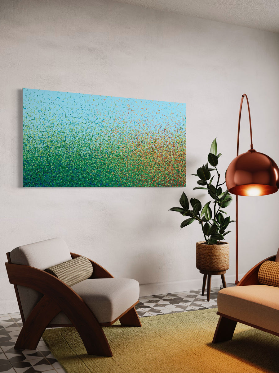 Katoomba Limited Edition Print 165 x 85cm Abstract Blue Green Art