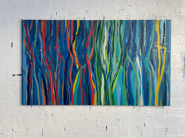 (FINAL PAYMENT) Commission of Dancing in the Shadows Three - 131 x 76cm acrylic on canvas
