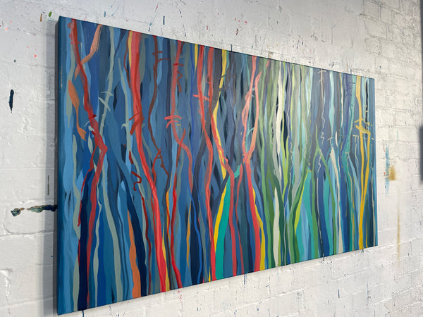 (FINAL PAYMENT) Commission of Dancing in the Shadows Three - 131 x 76cm acrylic on canvas