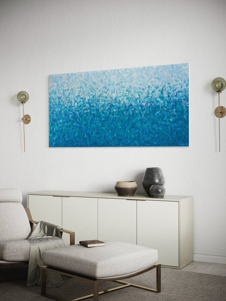 Misty Waters - acrylic on canvas - 152 x 76cm / 60" x 30"
