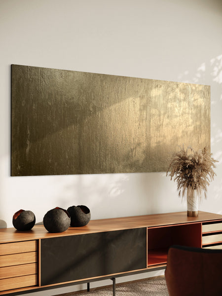 Balanced - metallic gold paint on canvas - 200 x 85cm / 79” x 33.5"