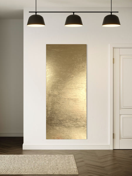 Balanced - metallic gold paint on canvas - 200 x 85cm / 79” x 33.5"