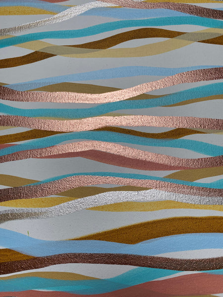Currents - mixed media on canvas - 70 x 140cm / 27” x 55"