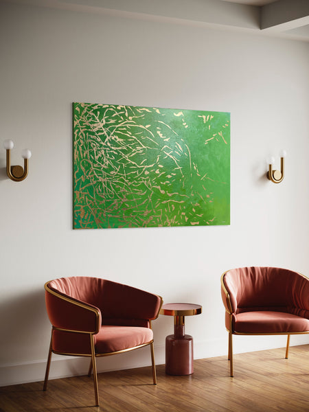 Golden Vine - gold and acrylic on canvas - 137cm x 91cm / 54" x 36"
