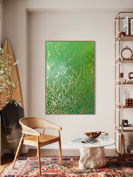 Golden Vine - gold and acrylic on canvas - 137cm x 91cm / 54" x 36"