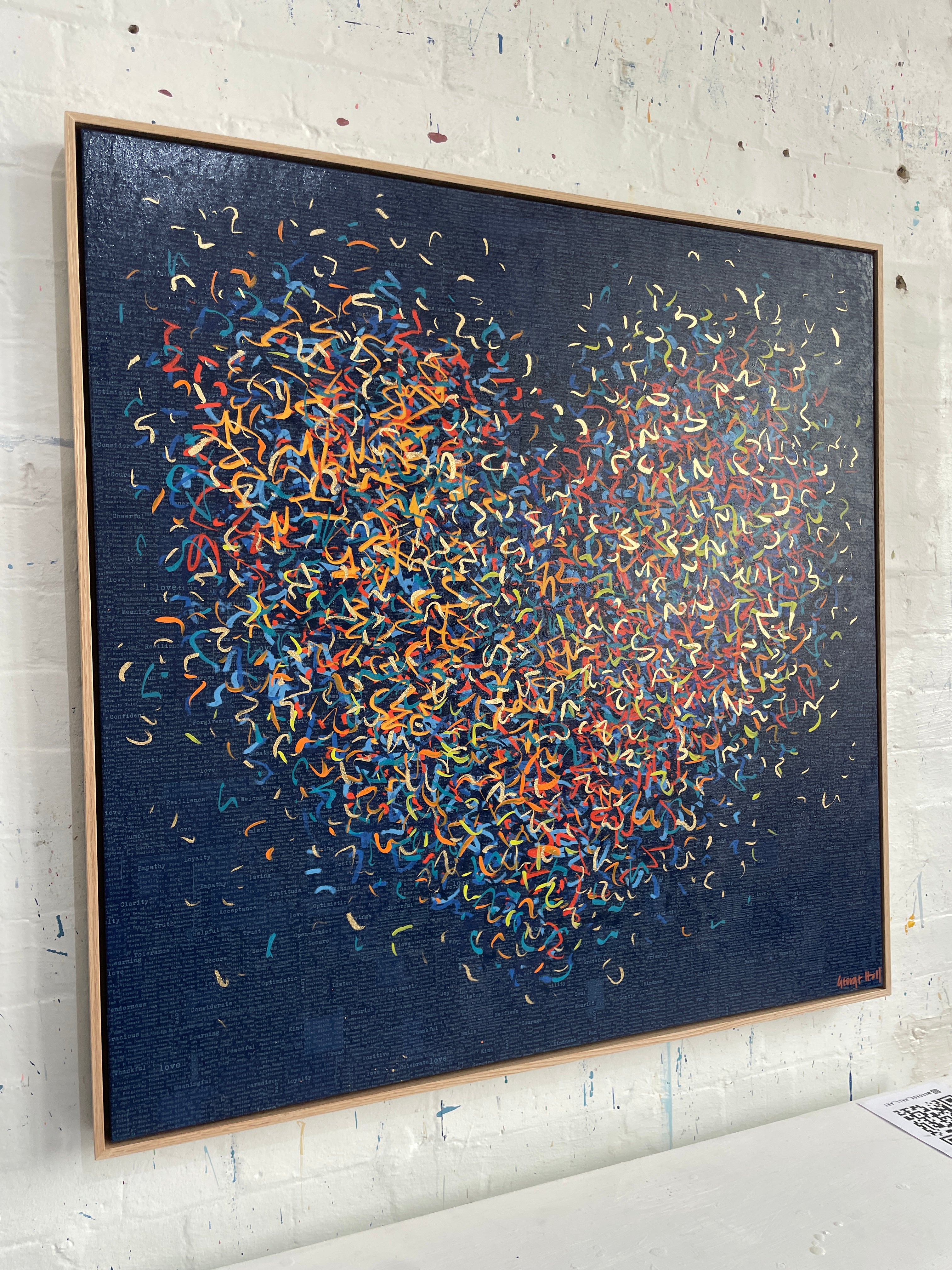 Golden Midnight Optimist 101 x 101cm Original Abstract Art on