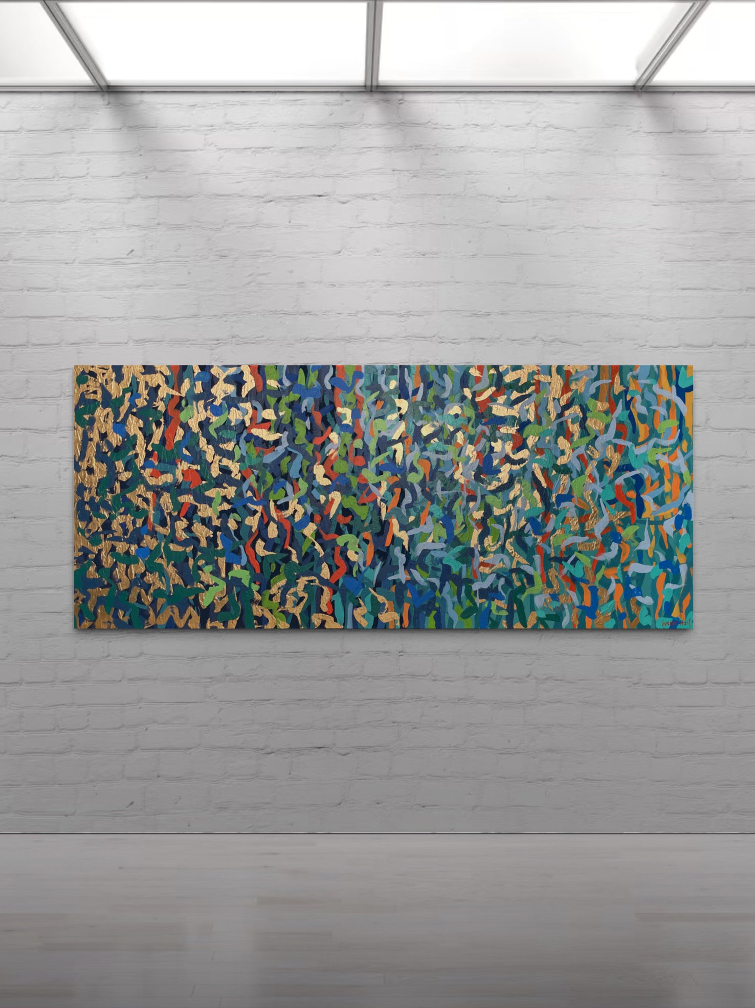 Opulent Garden - acrylic on canvas - 200 x 85cm / 79” x 33.5"