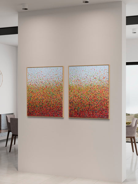 Alice Springs A and B - acrylic on canvas - 76 x 61cm (x2) / 30" x 24" (x2)
