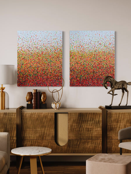 Alice Springs A and B - acrylic on canvas - 76 x 61cm (x2) / 30" x 24" (x2)