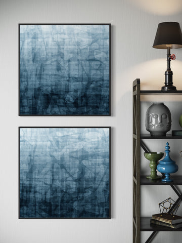 Galleon Twins - framed - 79cm squ(x2) / 31" squ(x2)