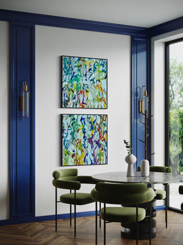 Sydney Dancers - framed - 79cm squ(x2) / 31" squ(x2)