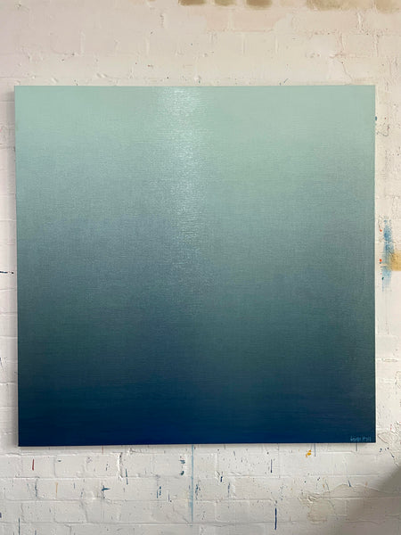 Silent Seas - 127cm squ - mixed media on canvas