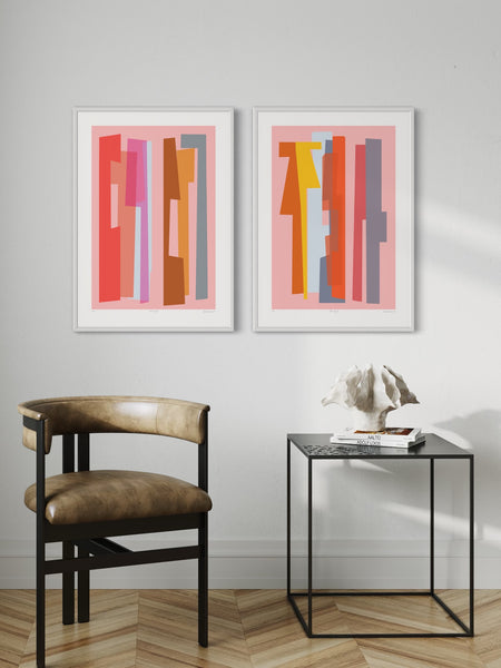 Pink City Series - Set of 2 - Framed or Unframed - A2 (x2)