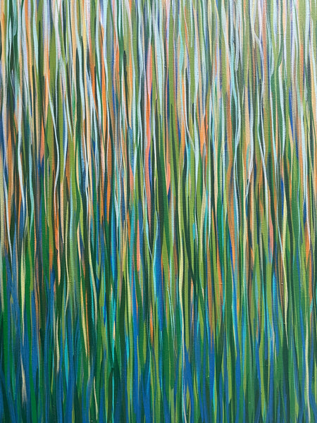 Spring Grass - acrylic on canvas - 200 x 85cm / 79” x 33.5"