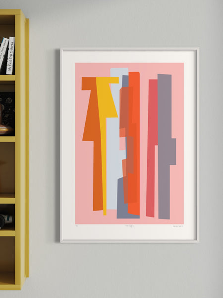 'Pink City B' - A1 - Framed or Unframed