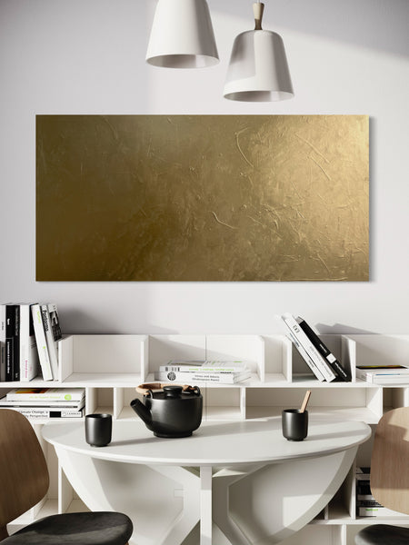 Wise Street -  152 x 76cm - metallic gold paint on canvas