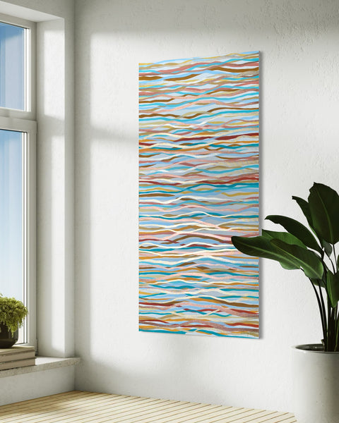 Currents - mixed media on canvas - 70 x 140cm / 27” x 55"