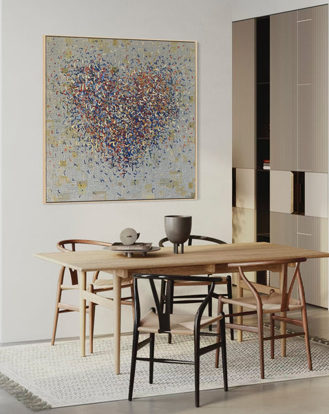 Great Optimist - mixed media on canvas - 100cm squ / 40" squ