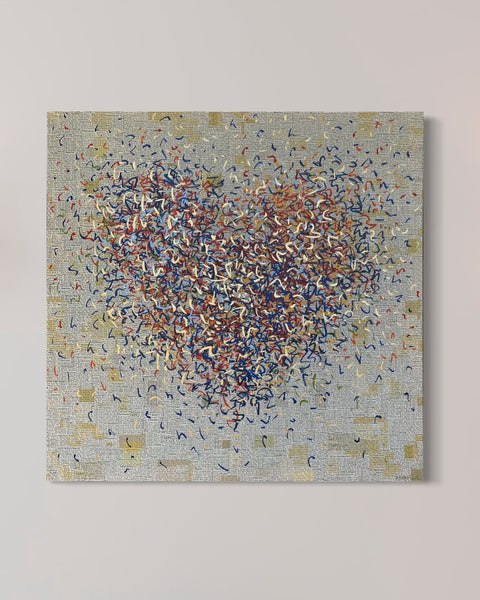 Great Optimist - mixed media on canvas - 100cm squ / 40" squ