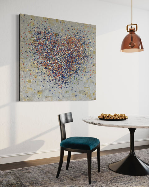 Great Optimist - mixed media on canvas - 100cm squ / 40" squ