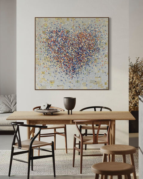 Great Optimist - mixed media on canvas - 100cm squ / 40" squ