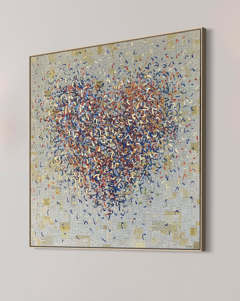 Great Optimist - mixed media on canvas - 100cm squ / 40" squ