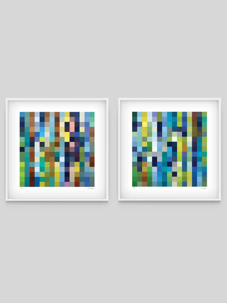 Wendy's Woodlands Series - Set of 2 - Framed or Unframed - 84cm squ / 33" squ