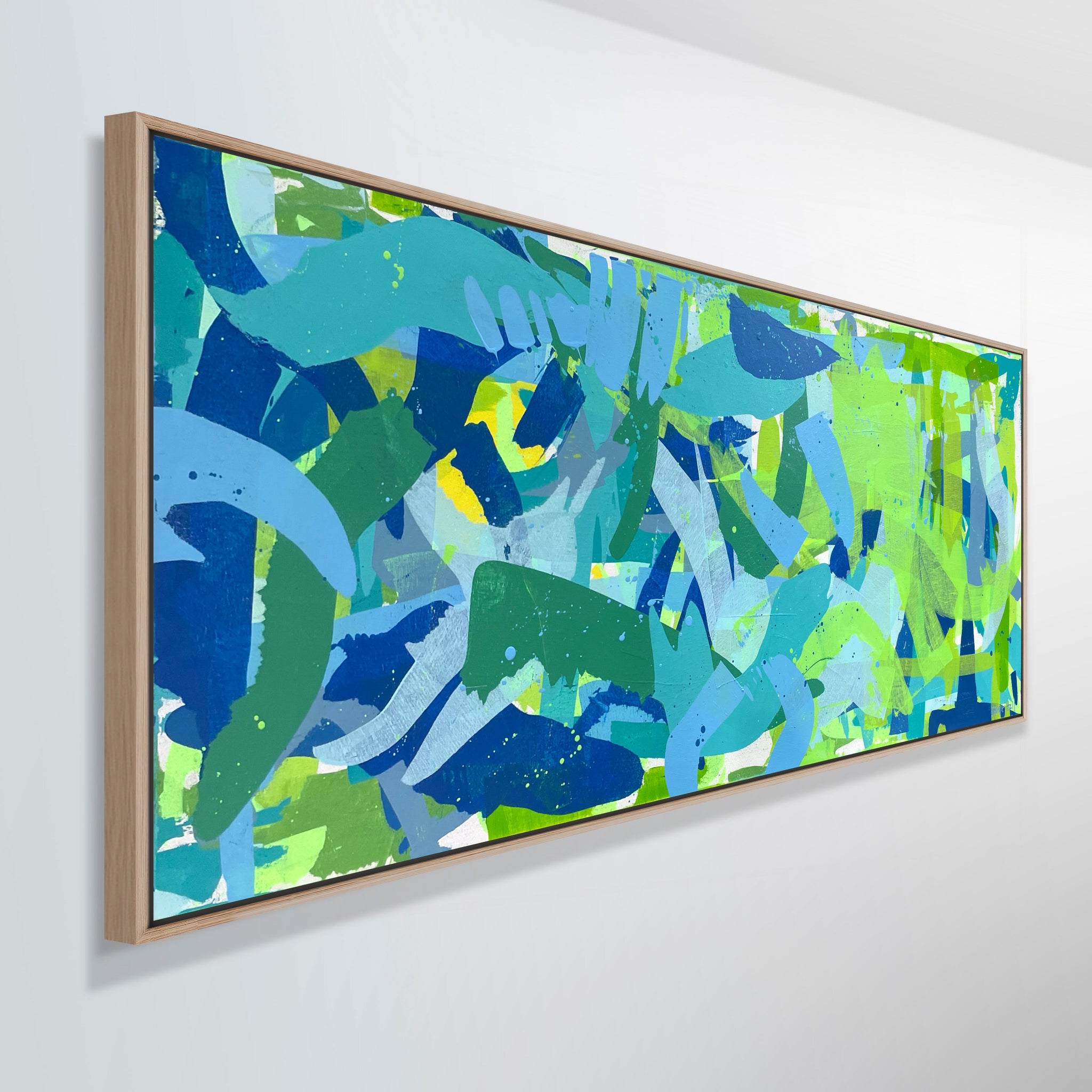 Perception Seven - Tasmanian Oak floating frame - 155 x 64cm acrylic on canvas