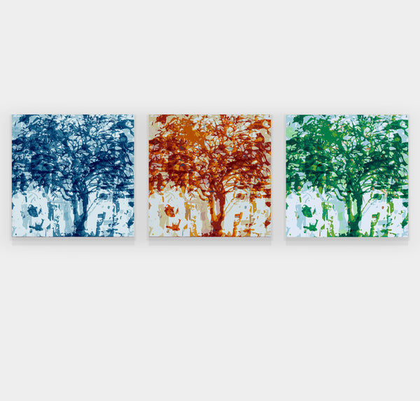 Green Blue Tree - Ltd Ed Print - 30 x 30cm