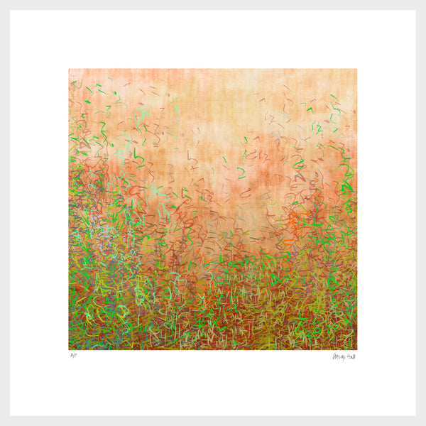 Blushing Garden - 52cm - White Frame or Unframed