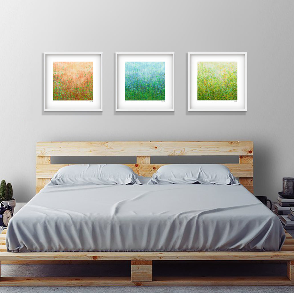 French Garden 52cm White Frame or Unframed Limited Edition Print