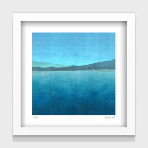 Gradual Lake - 25cm - White/Black Framed or Unframed