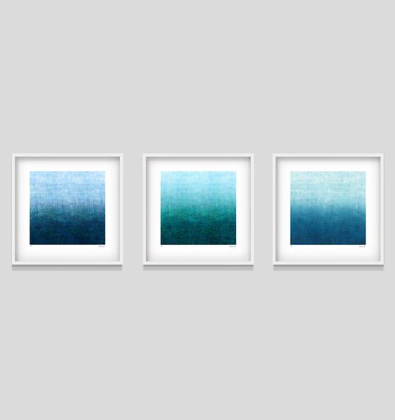 Gradual Series - Set of 3 - 52cm White Frame or Unframed