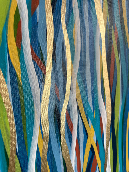 Golden Rio - acrylic on canvas  - 152 x 61cm / 60" x 24"