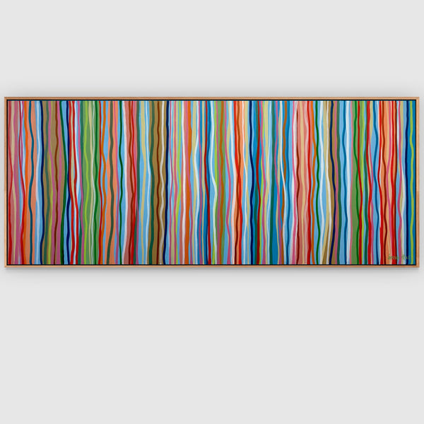 Funky Beat - Tasmanian Oak Frame - 152 x 61cm acrylic on canvas