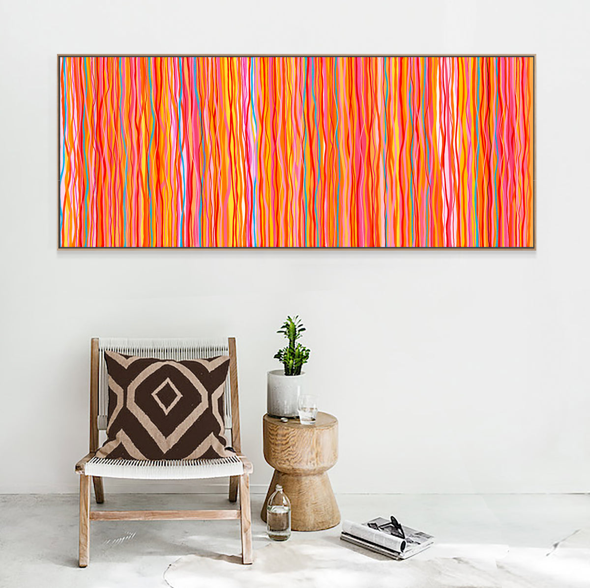Funky Groover - Limited Edition Print - 152 x 61cm. Orange Pink ...