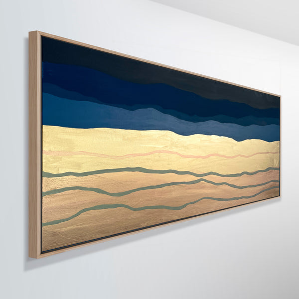 Golden Lake - 152 x 61 cm - metallic gold paint and acrylic on canvas