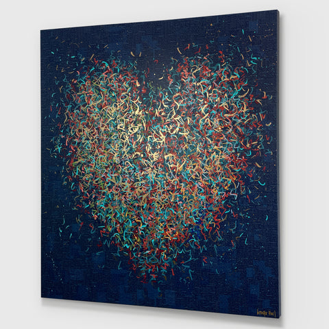 Midnight Optimist - 127 x 127cm - mixed media on canvas