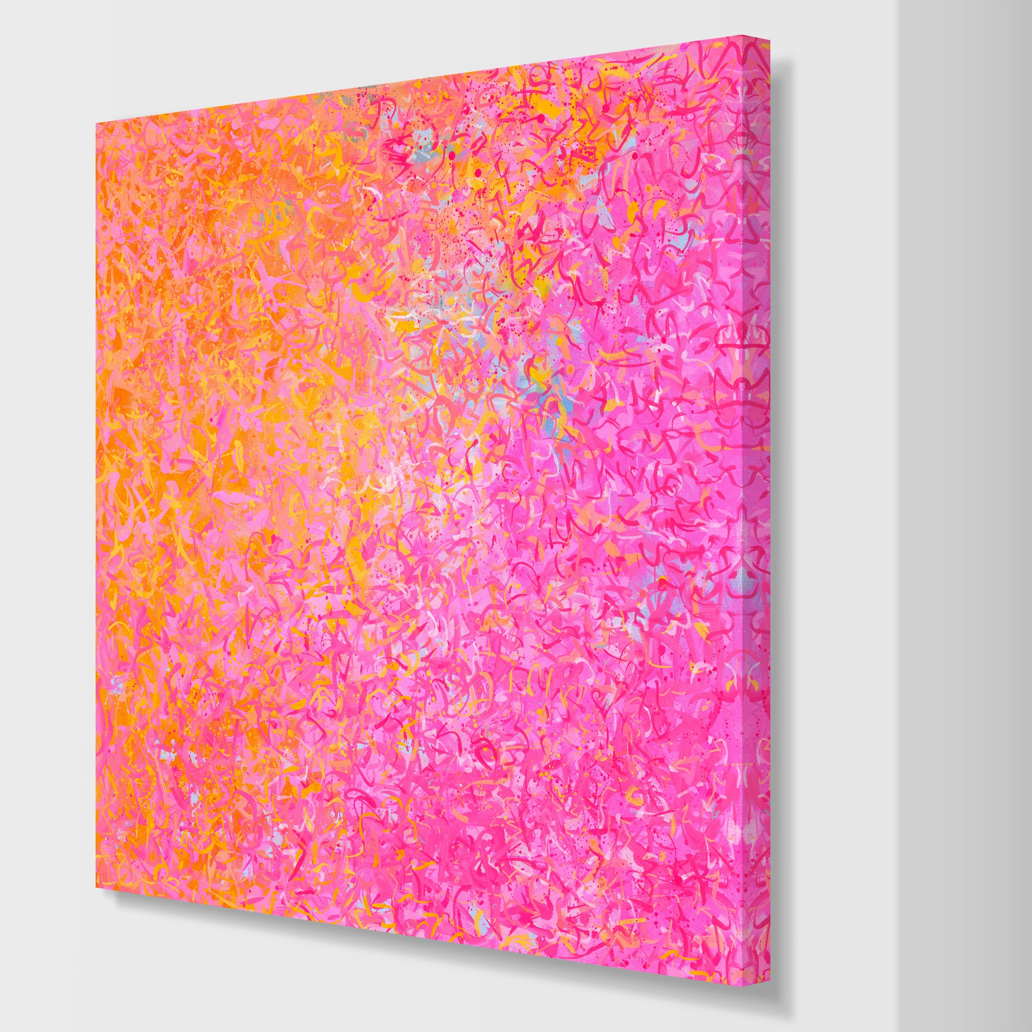 Neon Garden - Limited Edition Print - 101cm squ Abstract Fluro