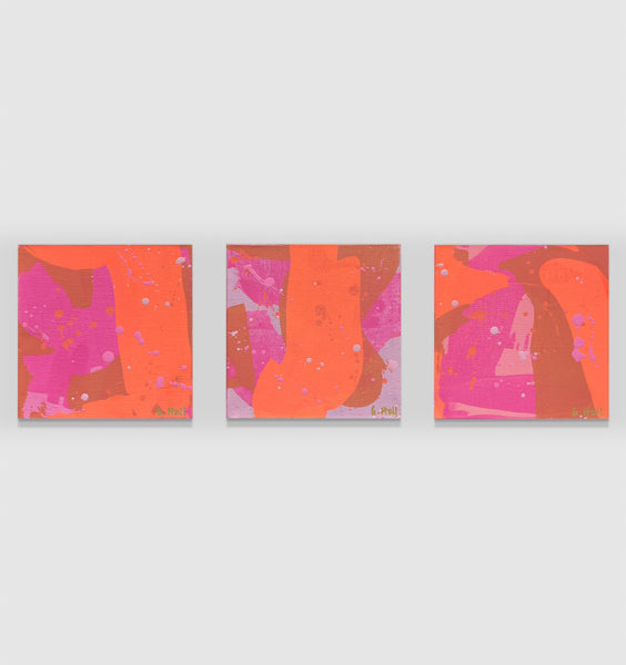Perception Trio 20cm (x3) acrylic on canvas