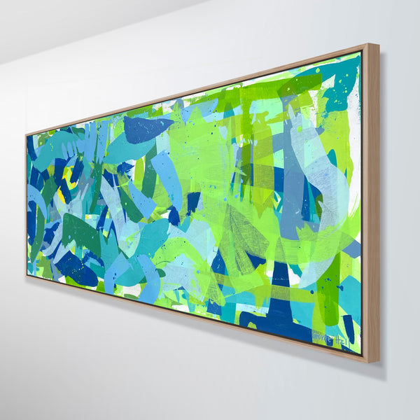 Perception Seven - Tasmanian Oak floating frame - 155 x 64cm acrylic on canvas