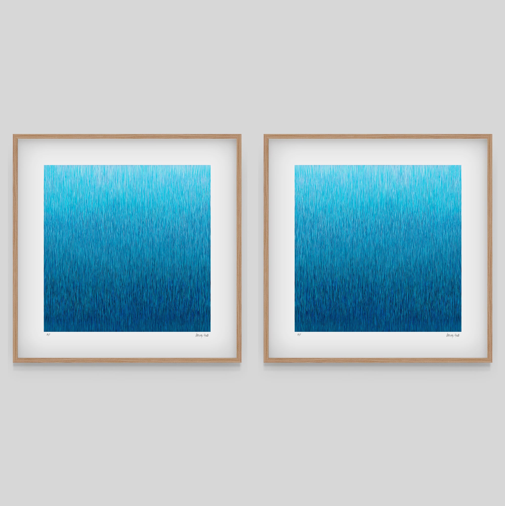 Silent Showers Series - Set of 2 - Framed or Unframed - 84cm squ / 33" squ